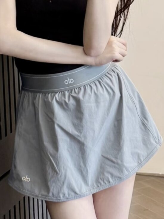ALO Yoga Dresses & Skirts - Alo Yoga S·M Match Point Tennis Skirt Grey NWT - Summer Hot Selling🤍🥰